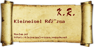 Kleineisel Rózsa névjegykártya