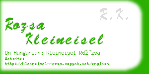 rozsa kleineisel business card